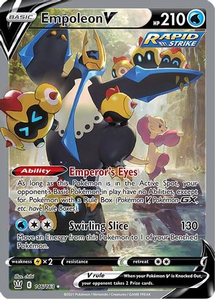 Empoleon V (Alternate Full Art) 146/163  - Holofoil SWSH05 Battle Styles - Ultra Rare