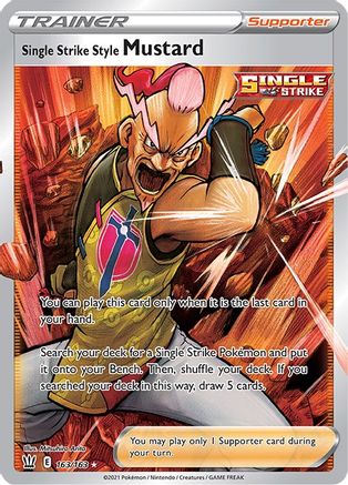 Single Strike Style Mustard (Full Art) 163/163  - Holofoil SWSH05 Battle Styles - Ultra Rare