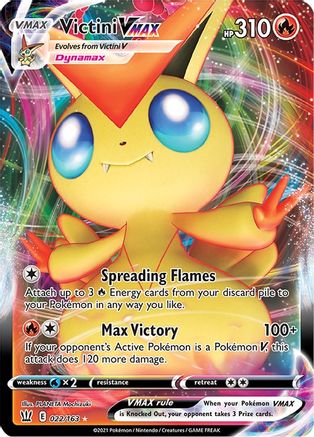 Victini VMAX 022/163  - Holofoil SWSH05 Battle Styles - Ultra Rare