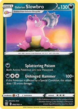 Galarian Slowbro 092/163  SWSH05 Battle Styles - Rare