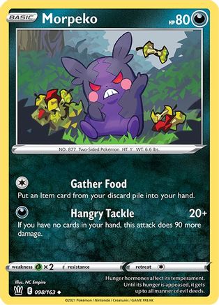 Morpeko 098/163  - Reverse Holofoil SWSH05 Battle Styles - Uncommon