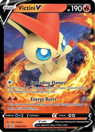 Victini V SWSH104  - Holofoil SWSH Sword & Shield Promo Cards - Promo