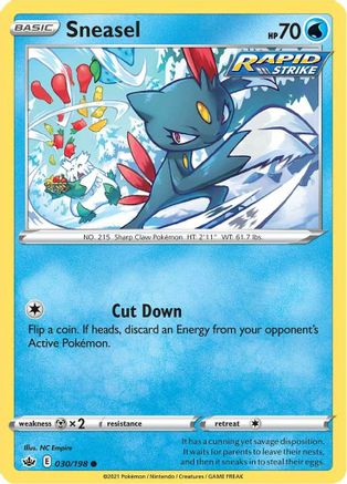 Sneasel 030/198  SWSH06 Chilling Reign - Common