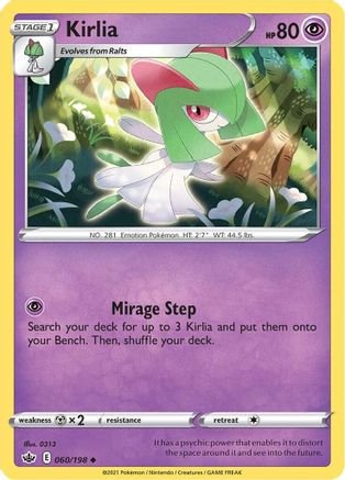 Kirlia 060/198  SWSH06 Chilling Reign - Uncommon