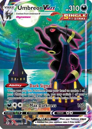 Umbreon VMAX (Alternate Art Secret) 215/203  - Holofoil SWSH07 Evolving Skies - Secret Rare