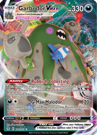 Garbodor VMAX 101/203  - Holofoil SWSH07 Evolving Skies - Ultra Rare