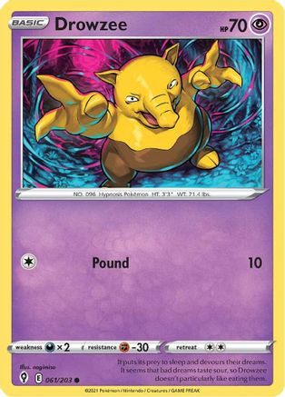 Drowzee 061/203  SWSH07 Evolving Skies - Common