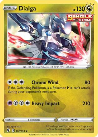 Dialga 112/203  - Holofoil SWSH07 Evolving Skies - Holo Rare