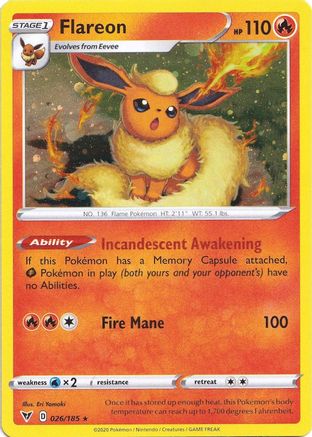 Flareon 026/185  - Holofoil Miscellaneous Cards & Products - Promo