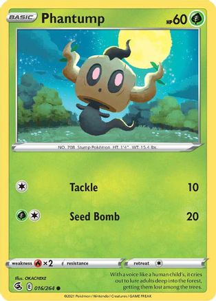 Phantump 016/264  SWSH08 Fusion Strike - Common