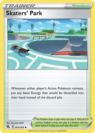 Skaters' Park 242/264  - Reverse Holofoil SWSH08 Fusion Strike - Uncommon