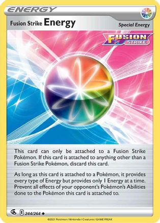 Fusion Strike Energy 244/264  - Reverse Holofoil SWSH08 Fusion Strike - Uncommon
