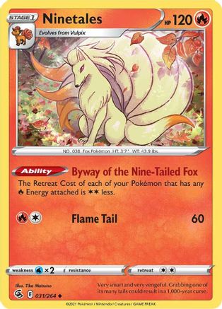 Ninetales (31) 031/264  SWSH08 Fusion Strike - Uncommon