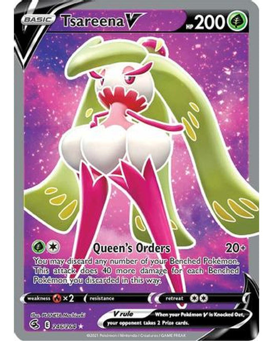 Tsareena V (Full Art) 246/264  - Holofoil SWSH08 Fusion Strike - Ultra Rare