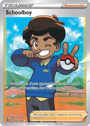 Schoolboy (Full Art) 261/264  - Holofoil SWSH08 Fusion Strike - Ultra Rare