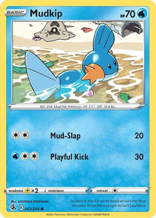 Mudkip 062/264  - Reverse Holofoil SWSH08 Fusion Strike - Common