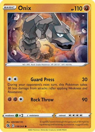 Onix 138/264  SWSH08 Fusion Strike - Common