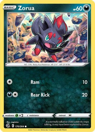 Zorua 170/264  SWSH08 Fusion Strike - Common