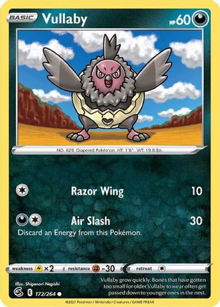 Vullaby 172/264  - Reverse Holofoil SWSH08 Fusion Strike - Common