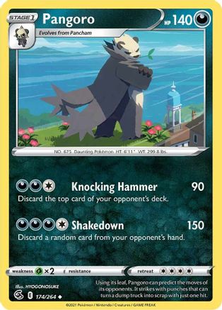 Pangoro 174/264  - Reverse Holofoil SWSH08 Fusion Strike - Uncommon