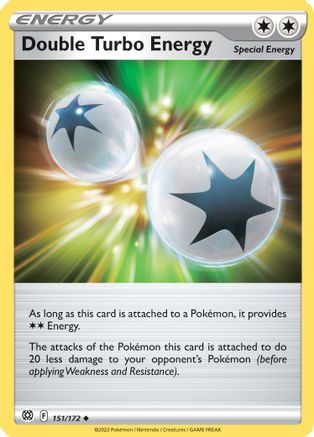 Double Turbo Energy 151/172  SWSH09 Brilliant Stars - Uncommon