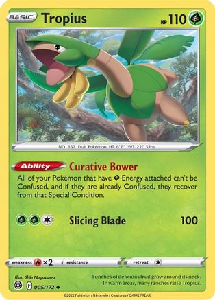 Tropius 005/172  SWSH09 Brilliant Stars - Uncommon