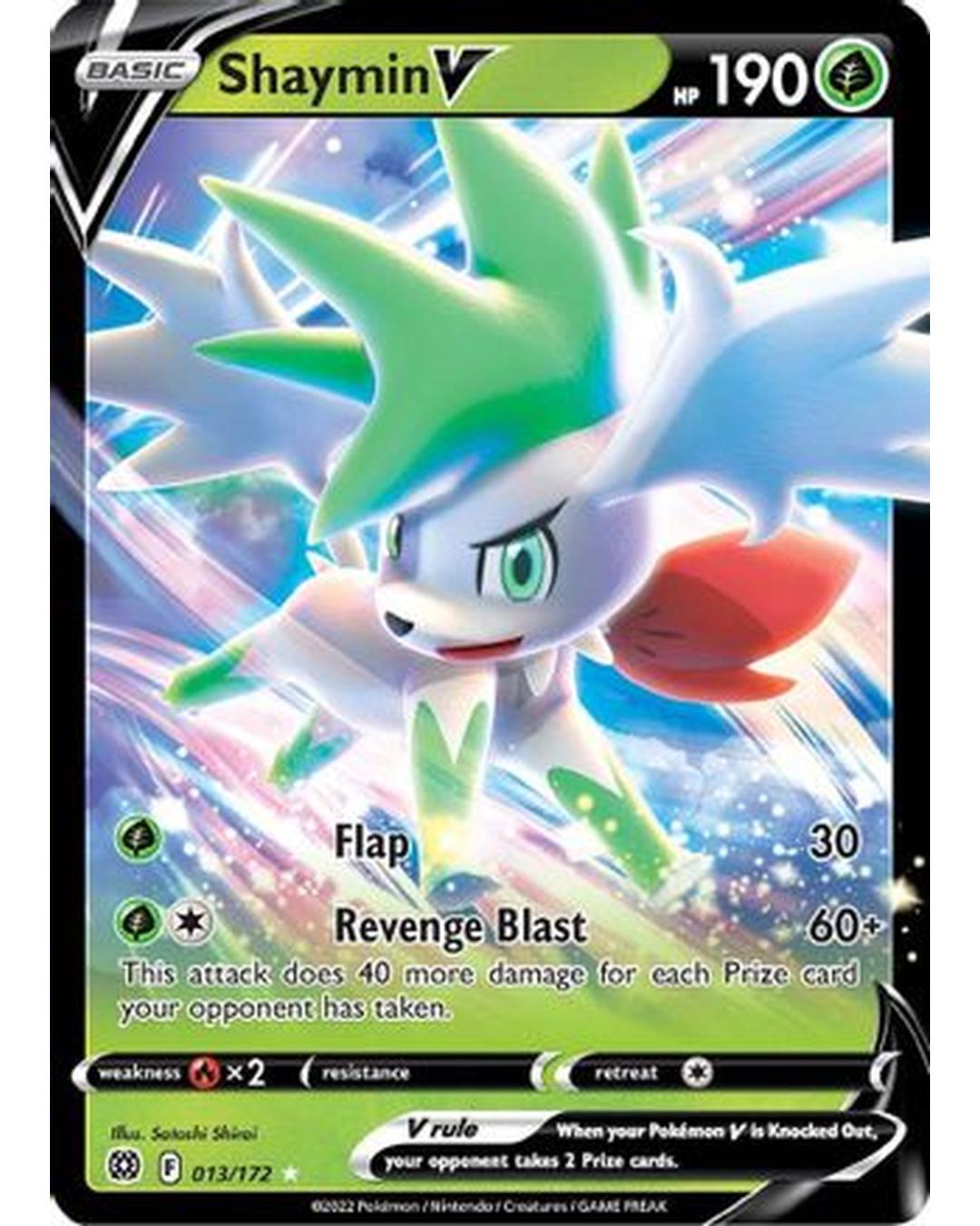 Shaymin V 013/172  - Holofoil SWSH09 Brilliant Stars - Ultra Rare