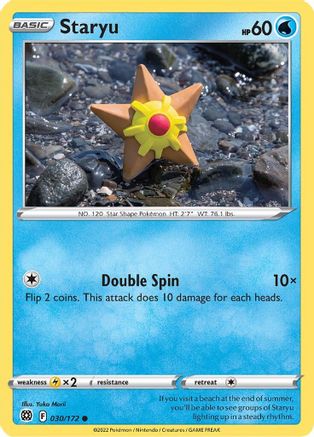 Staryu 030/172  - Reverse Holofoil SWSH09 Brilliant Stars - Common