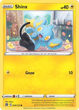 Shinx 049/172  - Reverse Holofoil SWSH09 Brilliant Stars - Common