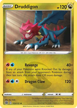 Druddigon 113/172  SWSH09 Brilliant Stars - Rare