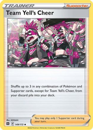 Team Yell's Cheer 149/172  - Reverse Holofoil SWSH09 Brilliant Stars - Uncommon