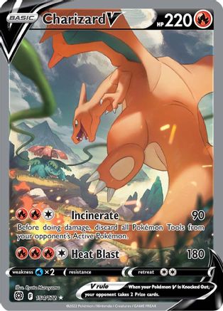 Charizard V (Alternate Full Art) 154/172  - Holofoil SWSH09 Brilliant Stars - Ultra Rare