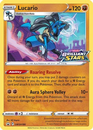 Lucario SWSH186  - Holofoil SWSH Sword & Shield Promo Cards - Promo