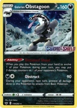 Galarian Obstagoon 119/202  - Holofoil Miscellaneous Cards & Products - Promo