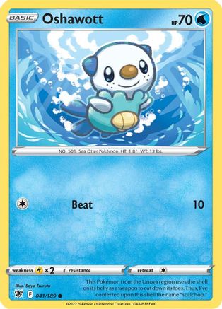 Oshawott 041/189  - Reverse Holofoil SWSH10 Astral Radiance - Common