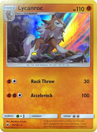 Lycanroc 076/147  - Holofoil Miscellaneous Cards & Products - Promo