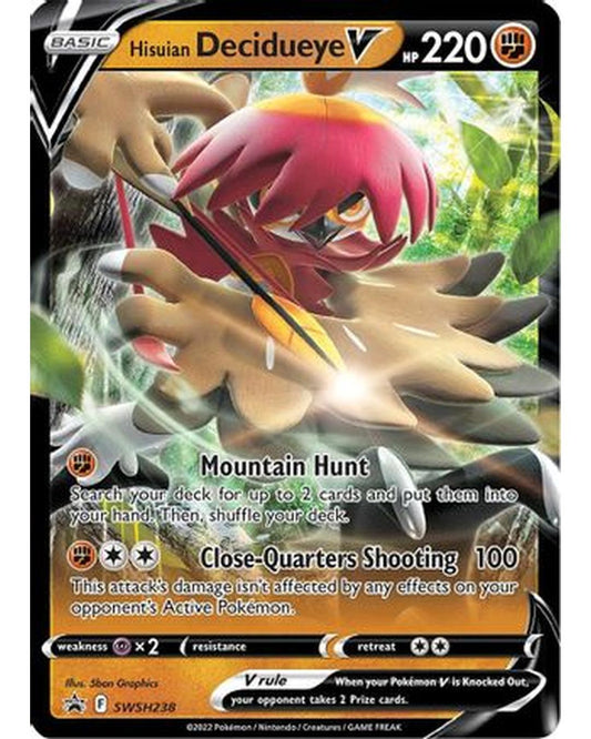 Hisuian Decidueye V SWSH238  - Holofoil SWSH Sword & Shield Promo Cards - Promo