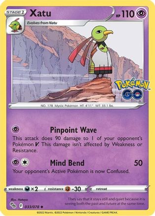 Xatu 033/078  Pokemon GO - Uncommon