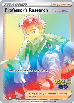 Professor's Research (Secret) 084/078  - Holofoil Pokemon GO - Secret Rare
