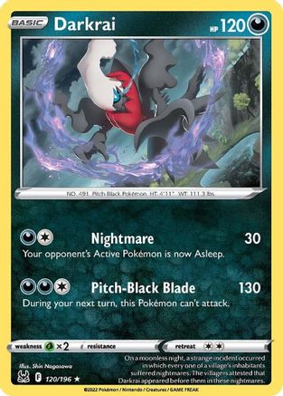 Darkrai 120/196  - Holofoil SWSH11 Lost Origin - Holo Rare