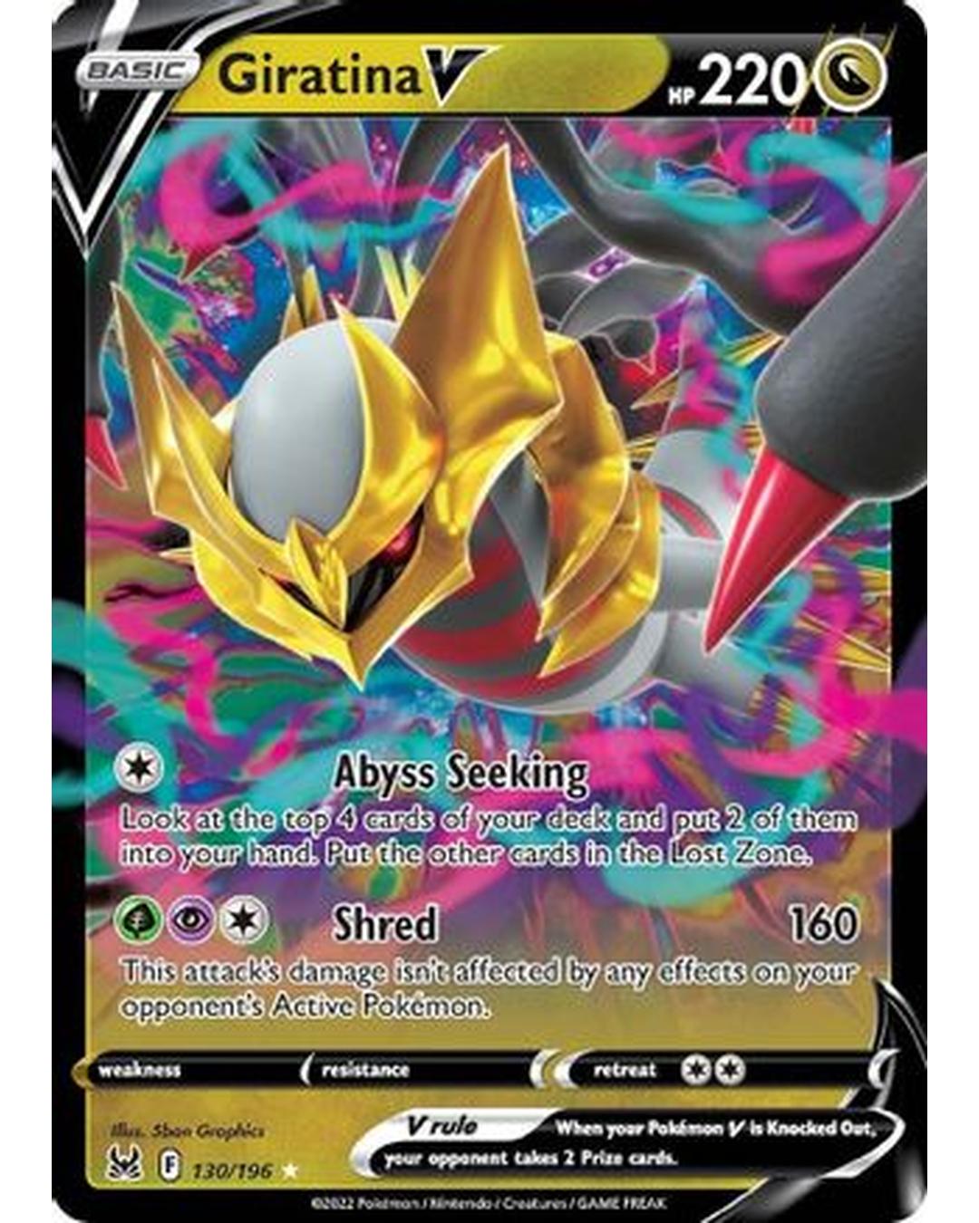Giratina V 130/196  - Holofoil SWSH11 Lost Origin - Ultra Rare