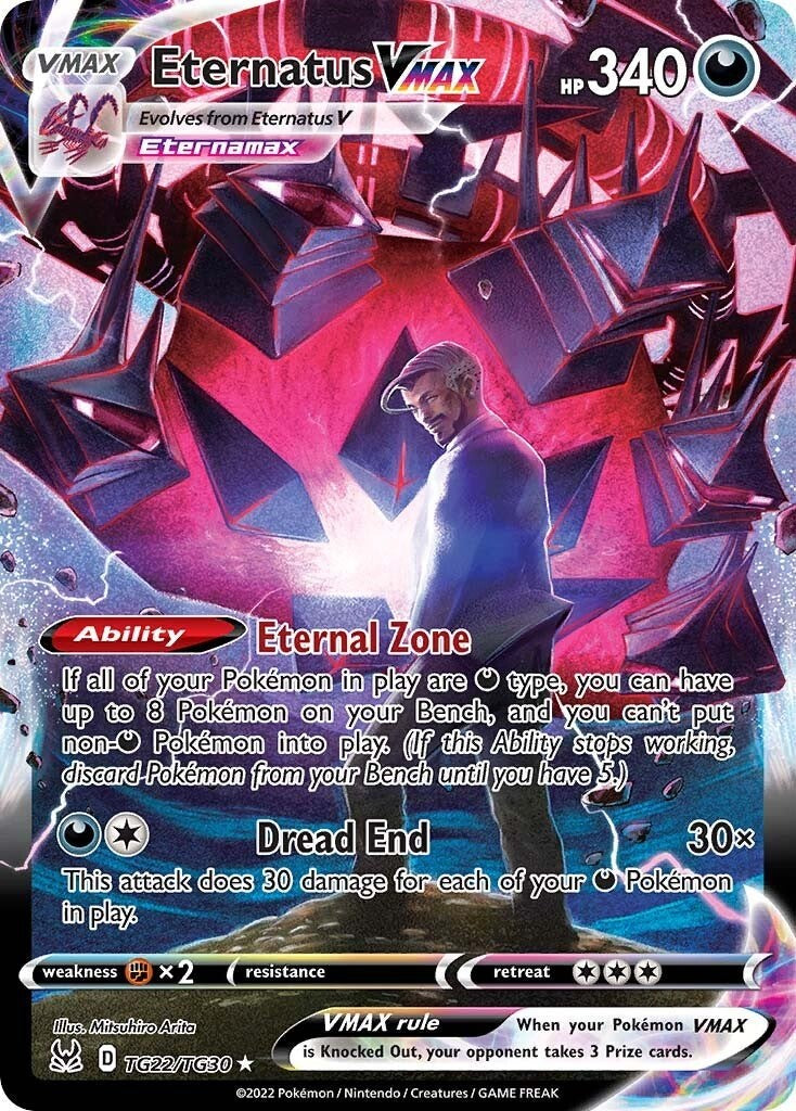 PSA 9 - 2022 Pokemon SWSH11: Lost Origin Trainer Gallery #TG22 Eternatus VMAX