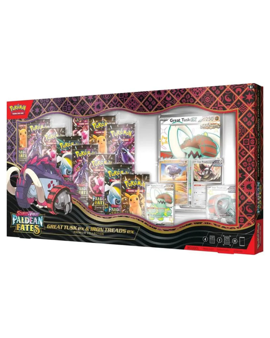 Paldean Fates Great Tusk ex & Iron Treads ex Premium Collection | Pokemon TCG