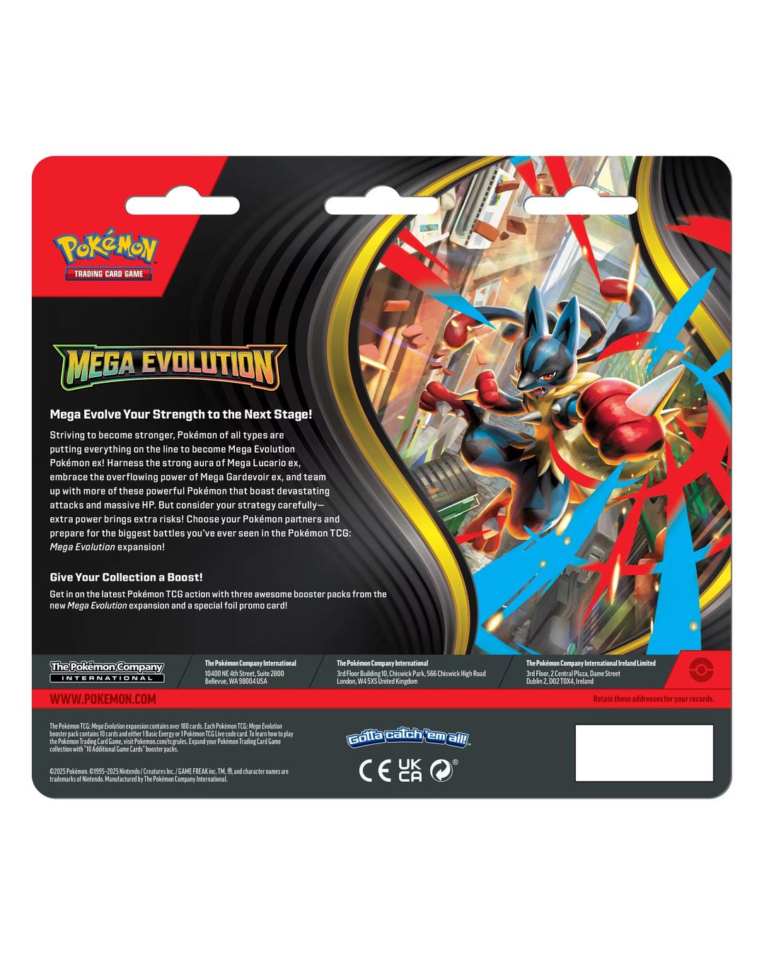 Pokémon TCG - Mega Evolution 3 Pack Blister