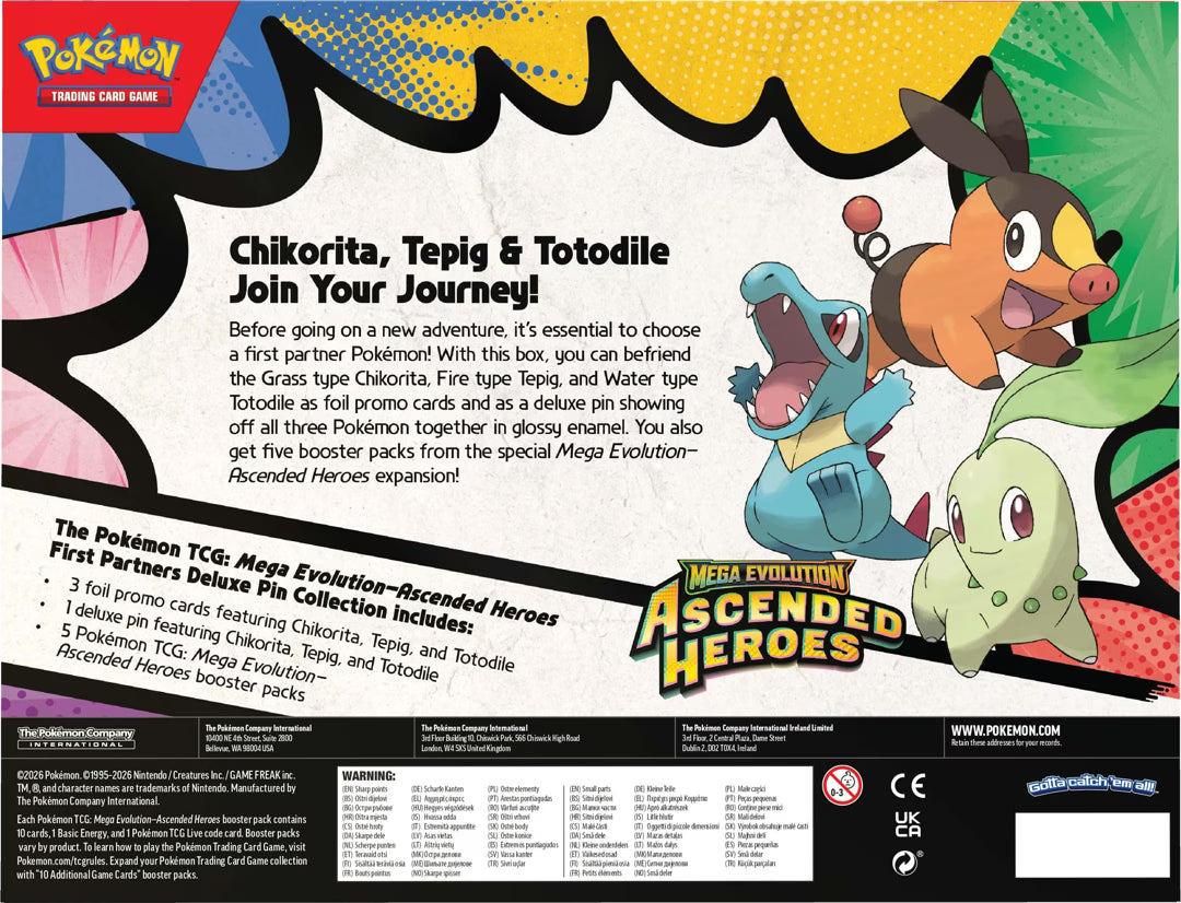 Pokemon TCG: Ascended Heroes First Partners Deluxe Pin Collection