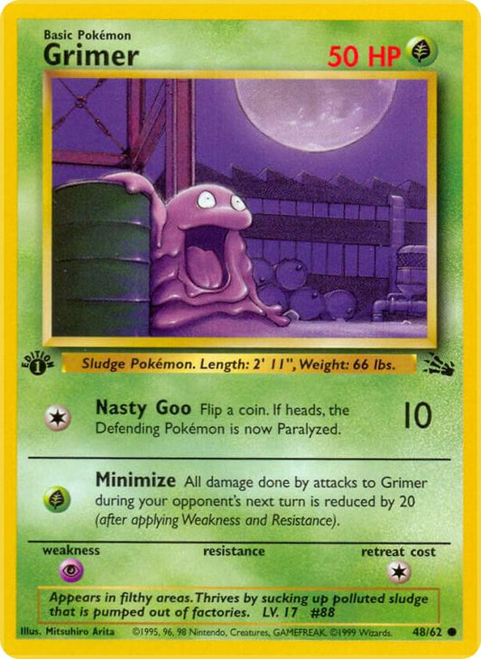 PSA 9 - 1999 Pokemon Fossil #48 Grimer