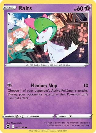 Ralts 067/195  SWSH12 Silver Tempest - Common