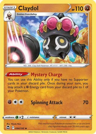 Claydol 094/195  SWSH12 Silver Tempest - Uncommon
