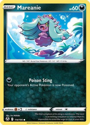 Mareanie 114/195  SWSH12 Silver Tempest - Common