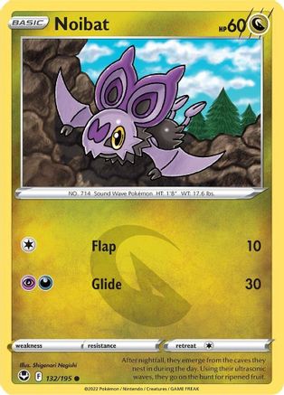 Noibat 132/195  SWSH12 Silver Tempest - Common